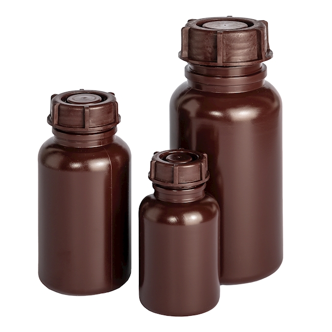 Wide-mouth bottle PE-LD, brown 50 ml